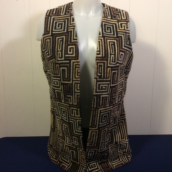 Vintage Aladdin carpet bag tapestry vest size small - Picture 1 of 10